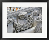 Library of congress architecture detail child reading Framed Print