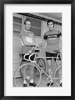 Framed Joop Zoetemelk and Eddy Merckx 1973