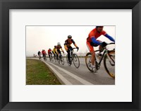 Framed Military Cyclists in pace line