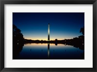 Framed Reflection of an obelisk on water, Washington Monument, Washington DC, USA