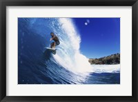 Surfing - Action shot Framed Print