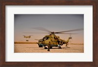 Framed Afghan Air Corps Mi-35 at Kandahar Airfield, 2009