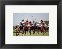 Indonesia plays against Thailand in a round robin SEA Games 2007 Thailand Polo match Framed Print