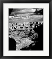 Framed Grand Canyon National Park (wide angle, black & white)