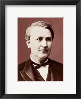 Framed Thomas Edison c1882