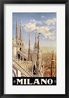 Framed Milano Travel Poster