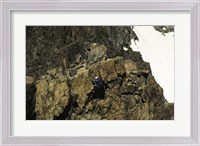 Framed High angle view of a person mountain climbing, Ansel Adams Wilderness, California, USA