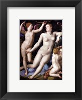 Framed Angelo Bronzino - Venus, Cupid and Envy