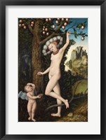 Framed Lucas Cranach the Elder - Cupid complaining to Venus