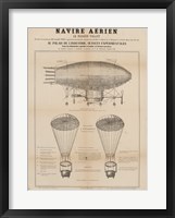 Framed Navire Aerien Blimp