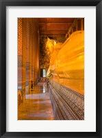 Statue of reclining Buddha in a Temple Framed Print