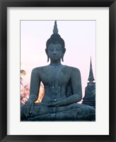 Framed Front view of the Seated Buddha, Wat Mahathat, Sukhothai, Thailand