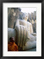 Close-up of the Seated Buddha, Wat Si Chum, Sukhothai, Thailand Framed Print