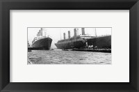 Olympic and Titanic Framed Print