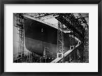 Framed Titanic Constructed at the Harland and Wolff Shipyard in Belfast Before Sail