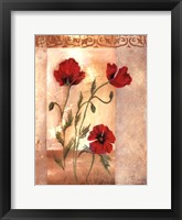 Framed Red Poppies IV