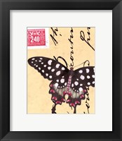 Le Papillon Script IV Framed Print
