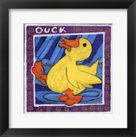 Framed Whimsical Duck