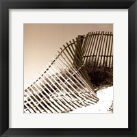 Fences in the Sand III Framed Print