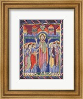 Framed Albani Psalter, appearance of the Risen One on the eighth day