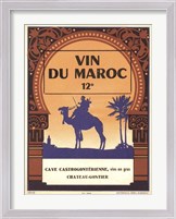 Framed Morocco's Wine Label