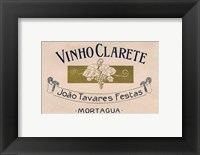 Vinho Clarete Framed Print