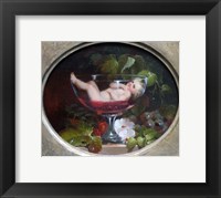 Framed Cupid in a Wine Glass