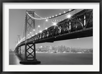 Framed Bay Bridge At Night