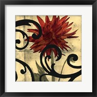 Framed Dahlias & Scrolls II