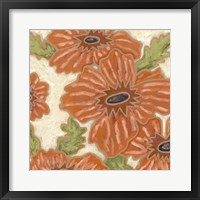 Persimmon Floral IV Framed Print