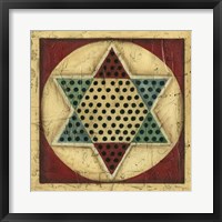 Framed Antique Chinese Checkers