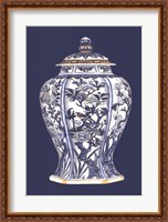 Framed Blue & White Porcelain Vase I