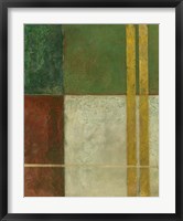 Red, Green, Gold II Framed Print