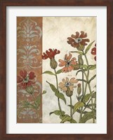 Framed Red Antique Floral II