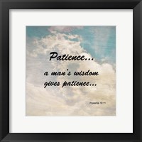 Patience Proverbs 19:11 Against the Sky Framed Print