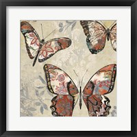 Framed Patterned Butterflies I