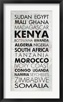 African Countries I Framed Print