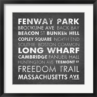 Framed Boston Cities