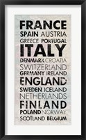 European Countries I Framed Print