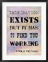 Framed Picasso Inspiration Quote