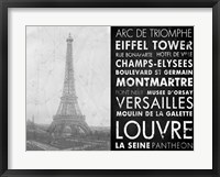 Framed Eiffel Tower Paris