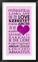Pink Love Languages Framed Print