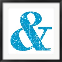 Blue Ampersand Framed Print