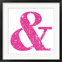 Framed Pink Ampersand