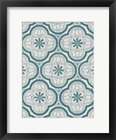 Framed Ornamental Pattern in Teal I