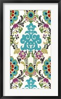 Jewel-tone Damask V Framed Print