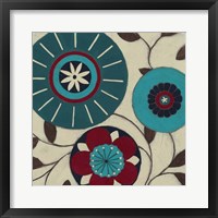 Blue Blossom Fresco I Framed Print