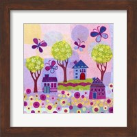 Framed Springtime Houses