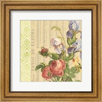 Framed English Garden Bouquet I