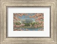 Framed Lincoln Memorial & Cherry Blossoms